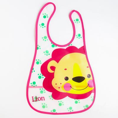 Нагрудник непромокаемый Крошка Я «Львёнок» из клеёнки с карманом, на липучке