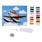 Фреска песком (9 цветов) и блёстками "Самолеты", бонус: игра - Фото 2