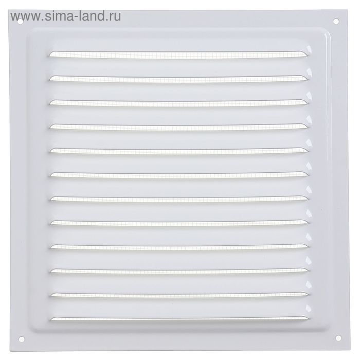 Решетка вентиляционная ERA 2020 МЭ, металлическая, с сеткой, 200x200 мм - Фото 1