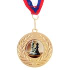 Медаль тематическая 079 "Шахматы", золото - Фото 2
