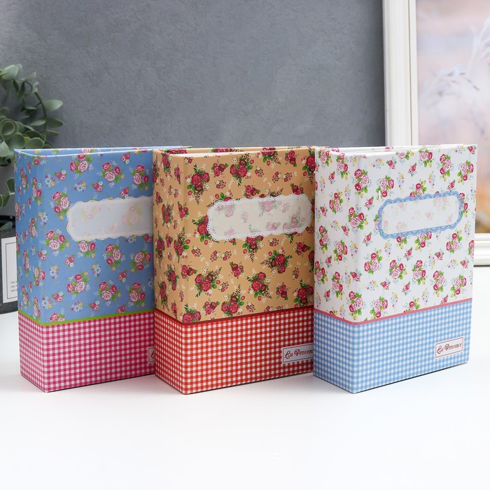 Фотоальбом на 100 фото 10х15 см "Полотно с цветами" МИКС 16,5х12,5х5,5 см - Фото 1