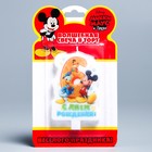 Свеча в торт Дисней "С днем рождения" цифра 6 Микки-Маус - Фото 2