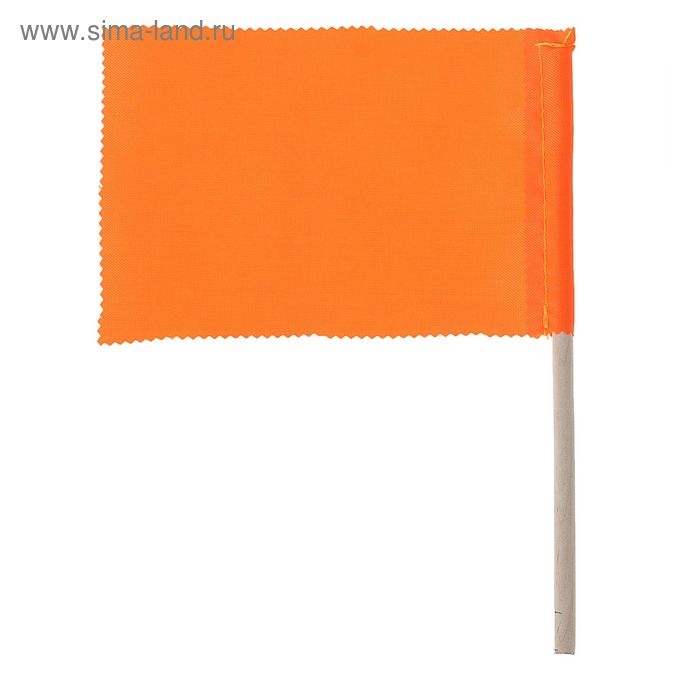 Флажок, длина 20 см, 10х15, цвет оранжевый - Фото 1