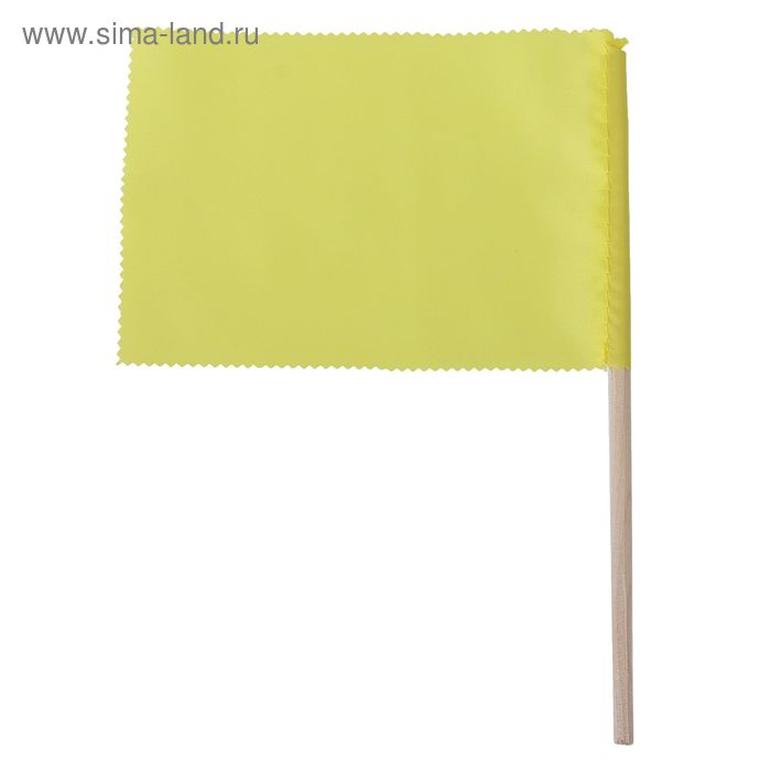 Флажок, длина 20 см, 10х15, цвет жёлтый - Фото 1