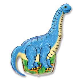 Шар фольгированный 43' «Динозавр», цвет голубой