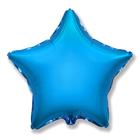 Шар фольгированный 32" «Звезда», без рисунка, металл, цвет синий - фото 5894822