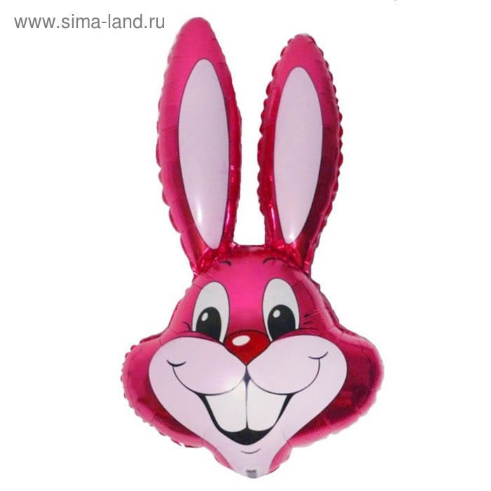 Шар фольгированный 35" «Кролик», цвет малиновый - Фото 1