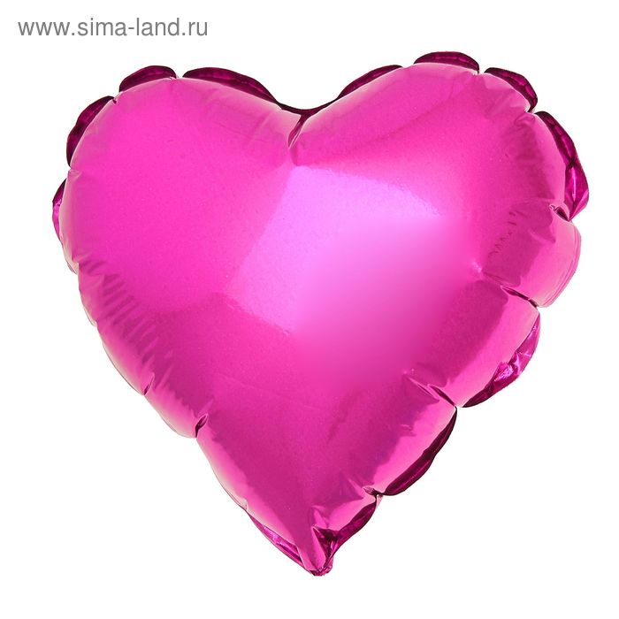 Шар фольгированный 32", сердце, металл, цвет пурпурный - Фото 1