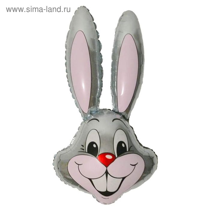 Шар фольгированный 35" «Кролик», цвет серый - Фото 1