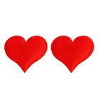 Сердечки-наклейки «Однотонные», набор 20 шт., цвет красный - Фото 1