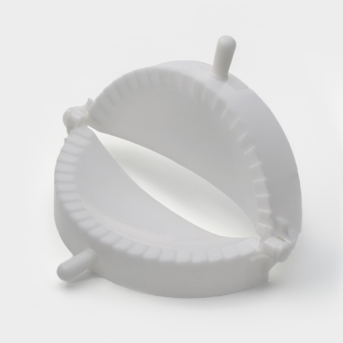 Форма для лепки вареников Доляна, d=12 см, белая - Фото 1