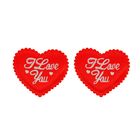 Сердечки-наклейки «Я тебя люблю», гофрированный край, набор 20 шт., цвет красный - Фото 1