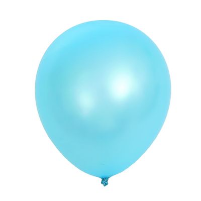 Шар латексный 12", металл, набор 15 шт., цвет голубой