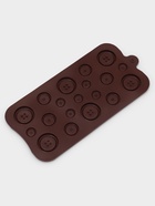 Форма для шоколада Доляна «Пуговки», силикон, 20.5×10 см, 19 ячеек, коричневая - Фото 3