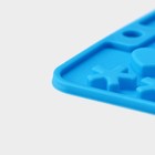 Форма для шоколада Доляна «С Днём рождения», силикон, 21.5×11.5 см, 49 ячеек (1.8×1.3 см), синяя - Фото 5