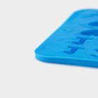 Форма для шоколада Доляна «С Днём рождения», силикон, 21.5×11.5 см, 49 ячеек (1.8×1.3 см), синяя - Фото 6