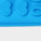 Форма для украшений Доляна «С Днём рождения», силикон, 21,5×11,5 см, 49 ячеек (1,8×1,3 см), цвет синий - Фото 7