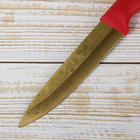 Нож кухонный с титановым покрытием Доляна «Золотой клад», лезвие 13 см - Фото 5