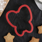 Форма для печенья Доляна «Бабочка», 9,5×10 см, цвет красный - Фото 2