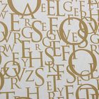 Бумага упаковочная белая, "Letters", белый-золотой, 0.7 х 10 м - Фото 2
