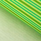 Бумага упаковочная крафт "Полоска", зеленый чай-салатовый-зеленый 70см х 100см 6шт. - Фото 1