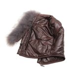 Куртка женская с мехом "ХЛОЯ", размер 44 (S), цвет шоколад - Фото 7