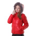 Куртка женская с мехом "ХЛОЯ", размер 42 (XS), цвет красный - Фото 2