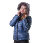 Куртка женская с мехом "ХЛОЯ", размер 48 (L), цвет джинс - Фото 2
