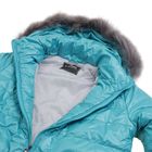 Куртка женская с мехом "ПАУЛА", размер 48 (L), цвет бирюза - Фото 4