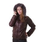 Куртка женская с мехом "ХЛОЯ", размер 48 (L), цвет шоколад - Фото 2