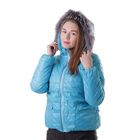 Куртка женская с мехом "ПАУЛА", размер 48 (L), цвет аква - Фото 2