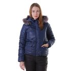 Куртка женская с мехом "ПАУЛА", размер 42 (XS), цвет индиго - Фото 1