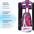 Снегокат «Тимка спорт 4-1 Пинк», ТС4-1/ПН2, со спинкой и ремнём безопасности, цвет чёрный/бордовый/фиолетовый - Фото 5