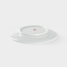 Тарелка фарфоровая «Ромашка», d=17 см, белая - Фото 2