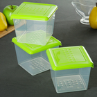Набор пищевых контейнеров Plast team Pattern, 1 л, 3 шт, цвет МИКС - Фото 5