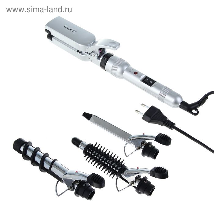 Мультистайлер Galaxy GL 4701, 30 Вт, до 155°C, 3 насадки, 220 В - Фото 1