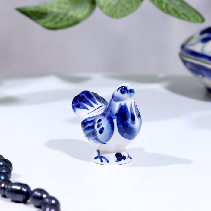 Сувенир гжель «Голубь», бело-синий,керамика, - Фото 1