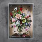 Часы настенные, серия: Цветы, "Разноцветные цветы", 25х35 см - фото 9943567