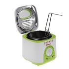 Фритюрница Sakura SA-7654GR, 950 Вт, 750 мл, антипригарное покрытие, фильтр, бело-салатовая - Фото 3