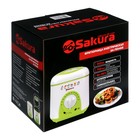 Фритюрница Sakura SA-7654GR, 950 Вт, 750 мл, антипригарное покрытие, фильтр, бело-салатовая - Фото 5