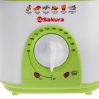 Фритюрница Sakura SA-7654GR, 950 Вт, 750 мл, антипригарное покрытие, фильтр, бело-салатовая - Фото 2