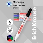 Набор маркеров для доски ErichKrause W-500, 0.8-2.5 мм, для письма на досках сухого стирания, чернила на спиртовой основе без ксилола - Фото 1