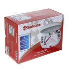 Аппарат для маникюра Sakura SA-5500P, 13 насадок, бело-розовый - Фото 6