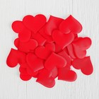 Сердечки декоративные, набор 25 шт., 5 см, цвет красный - Фото 1