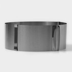 Форма для выкладки и выпечки с регулировкой размера Доляна, d=16-20 см, h=8 см, серебристая - Фото 4