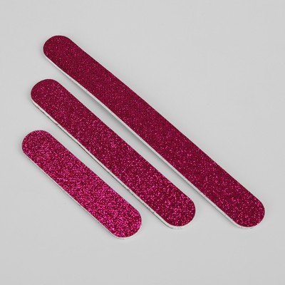 Пилка-наждак, абразивность 180, 3шт, 18/13/9см, классика, односторонняя, цвет МИКС