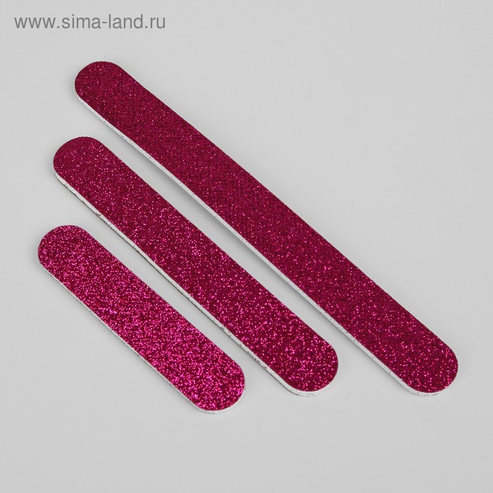 Пилка-наждак, абразивность 180, 3шт, 18/13/9см, классика, односторонняя, цвет МИКС