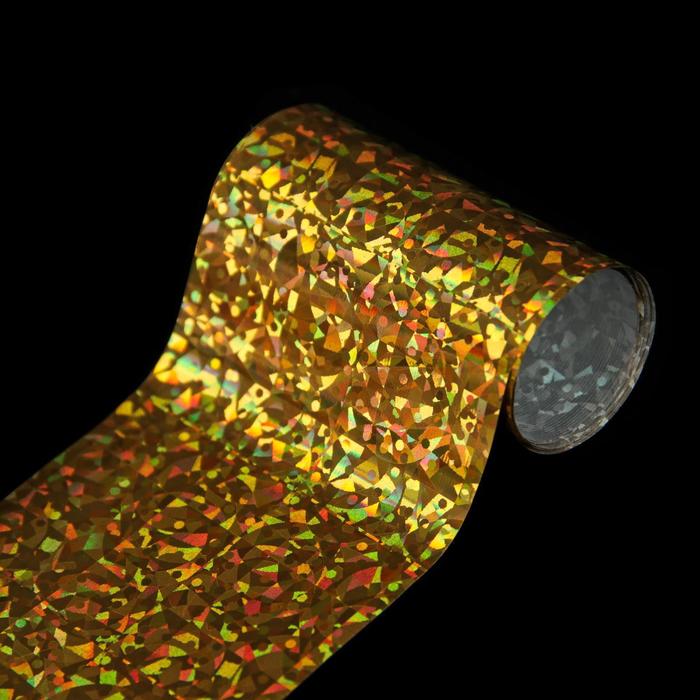 Переводная фольга для декора «Абстракция», 4 × 50 см, в пластиковом футляре, цвет золотистый