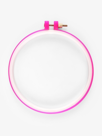 Пяльцы для вышивания, d=14/16 см, розовые