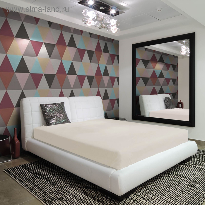 Простыня на резинке "Этель" Сильвер, размер 160х200 + 20 см - Фото 1